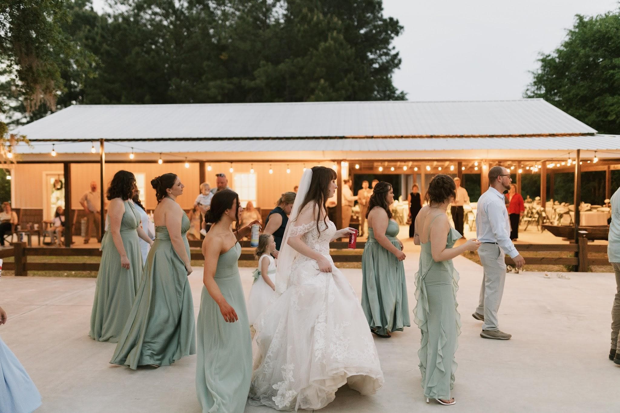 Bridal party portraits at Sawtooth Acres