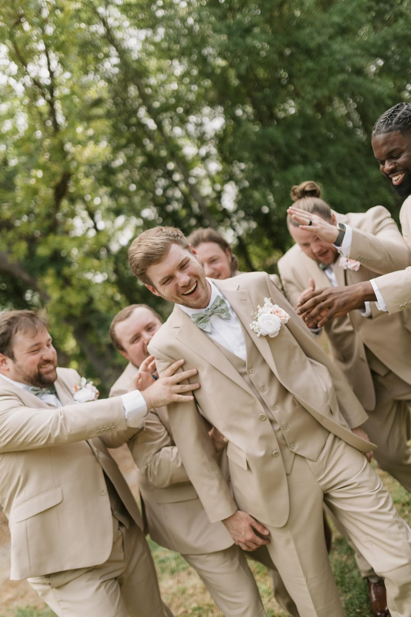 Gage with his groomsmen
