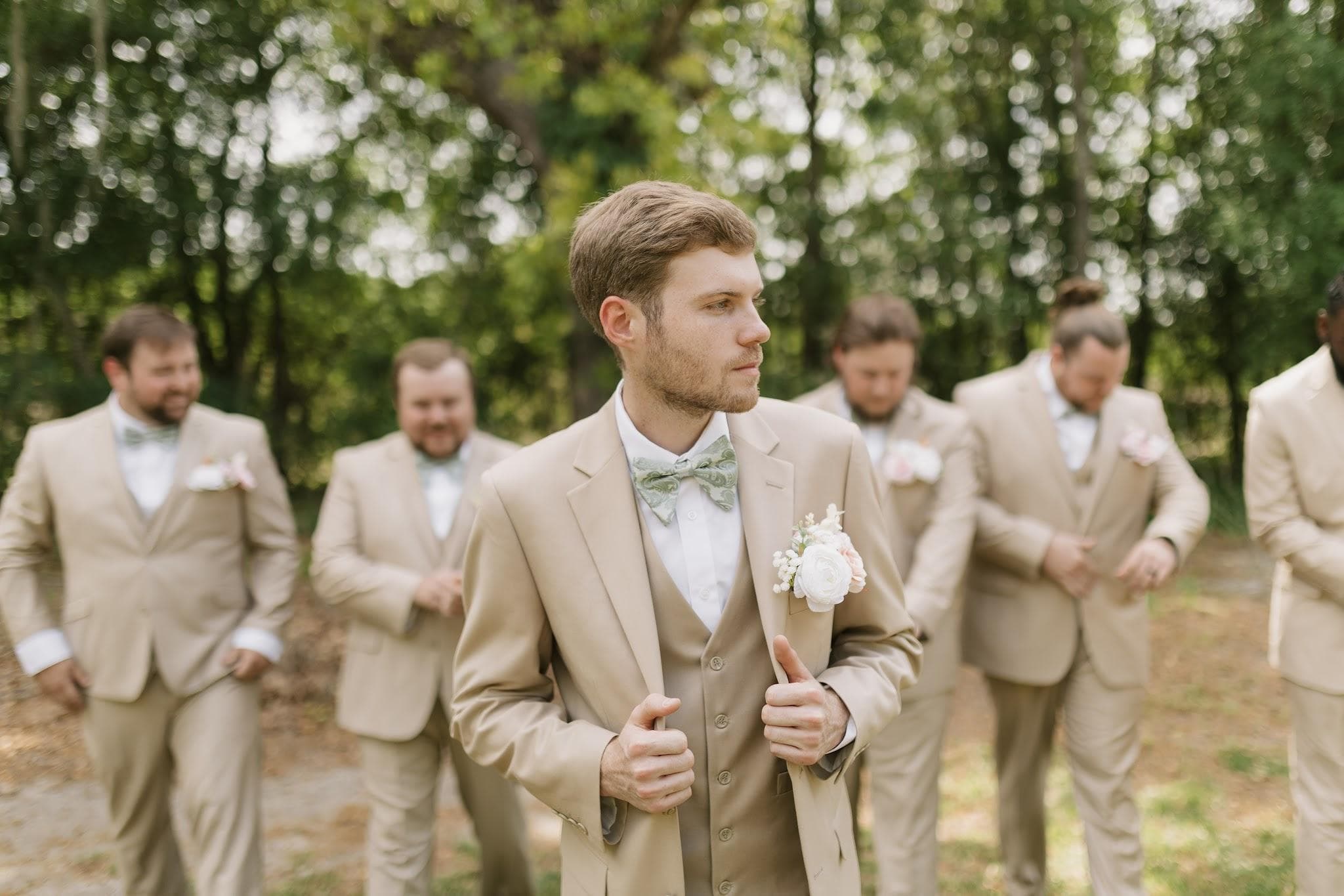 Groomsmen portraits at Sawtooth Acres